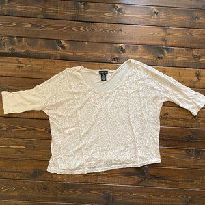 Burnout Rose Crop Top